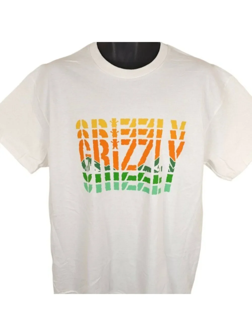 Grizzly Griptape T Shirt Mens Size Large White Skateboarding Skater Tee